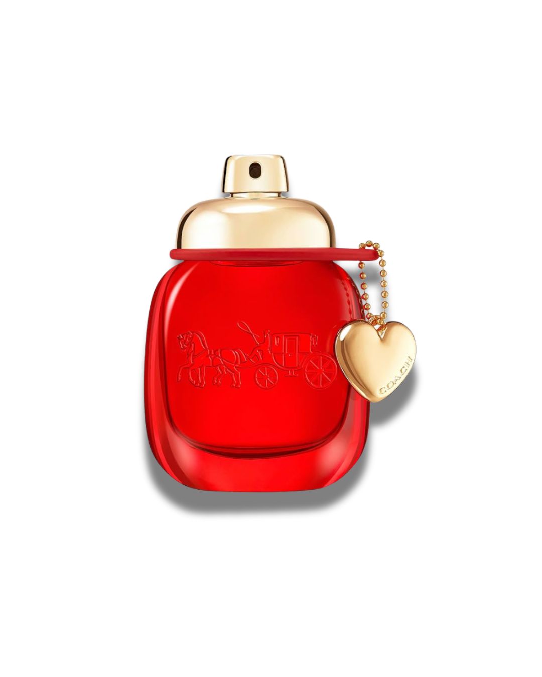 Bottle of Coach Love Eau de Parfum – a romantic women’s fragrance with notes of red berries, rose, and cedarwood.